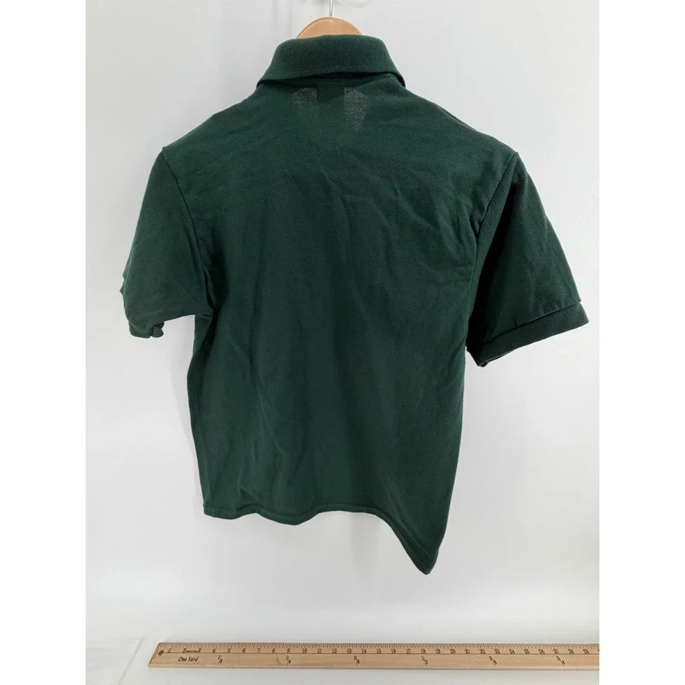 Hanes EcoSmart Youth‎ XLarge Polo Shirt Green Short Sleeve Recycled Content NWOT